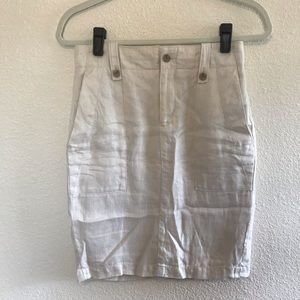 Linen pencil skirt
